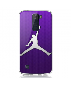 Purple Jordan - LG K8 2017 Carcasa Transparenta Silicon