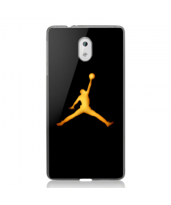 Golden Jordan Logo - Nokia 3 Carcasa Transparenta Silicon
