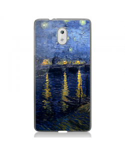 Van Gogh - Starryrhone - Nokia 3 Carcasa Transparenta Silicon