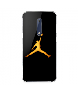 Golden Jordan Logo - Nokia 5 Carcasa Transparenta Silicon