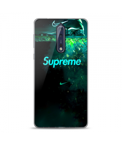 Nike X Supreme - Nokia 8 Carcasa Transparenta Silicon