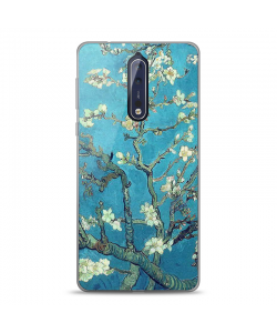 Van Gogh - Almond Blossom - Nokia 8 Carcasa Transparenta Silicon