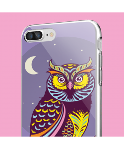 Purple Nights - iPhone 7 Plus / iPhone 8 Plus Carcasa Transparenta Silicon
