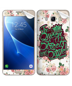 Queen of the Streets - Floral White - Samsung Galaxy J7 Skin