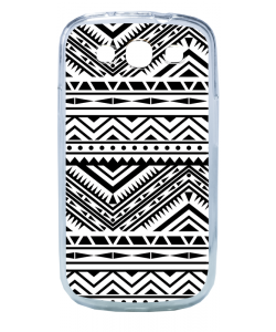 Tribal Black & White - Samsung Galaxy S3 Carcasa Silicon