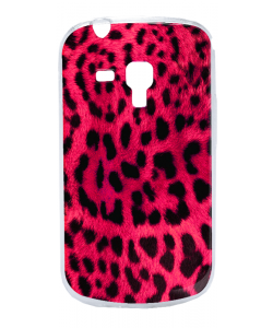 Pink Animal Print - Samsung Galaxy S3 Mini Carcasa Transparenta Plastic