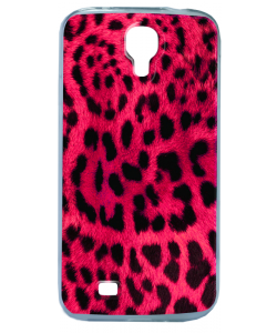 Pink Animal Print - Samsung Galaxy S4 Carcasa Transparenta Silicon