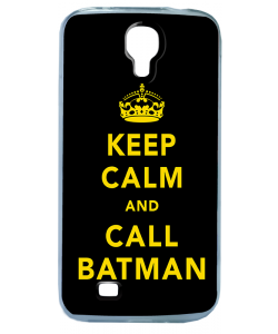 Keep Calm and Call Batman - Samsung Galaxy S4 Carcasa Transparenta Silicon