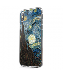 Van Gogh - Starry Night - iPhone X Carcasa Transparenta Silicon