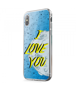 I Love You - iPhone X Carcasa Transparenta Silicon