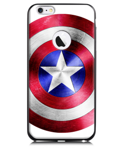 Captain America Logo - iPhone 6 Plus Carcasa TPU Premium Neagra