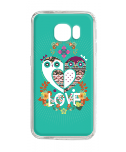 Owl Love - Samsung Galaxy S6 Edge Carcasa Silicon Premium