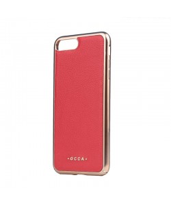 Occa Absolute Red - iPhone 7 Plus Carcasa TPU (piele naturala)