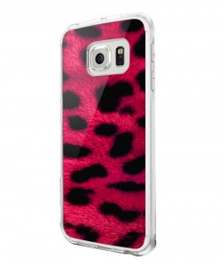 Pink Animal Print - Samsung Galaxy S6 Carcasa Plastic Premium