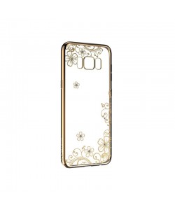 Devia Joyous Champagne Gold - Samsung Galaxy S8 Plus Carcasa Silicon (Cristale Swarovski®, electroplacat)