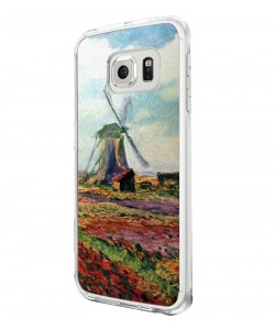 Claude Monet - Fields of Tulip With The Rijnsburg Windmill - Samsung Galaxy S6 Carcasa Plastic Premium