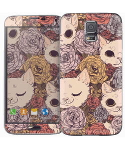 Flower Cats - Samsung Galaxy S5 Skin