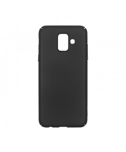 Just Must Uvo Black - Samsung Galaxy A6 (2018) Carcasa Neagra (material fin la atingere, slim fit)