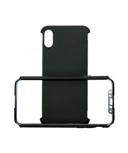 Just Must Defense 360 Black - iPhone X (3 piese: protectie spate, protectie fata, folie Flexi-Glass)