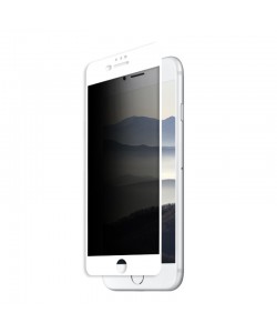 Folie Eiger Sticla 3D Privacy White (0.33mm, 9H, case friendly, curved, oleophobic) - iPhone 8 Plus / 7 Plus / 6s Plus