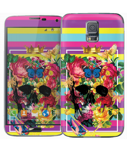 Floral Explosion Skull - Samsung Galaxy S5 Skin