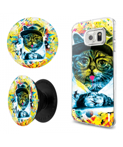 Combo Popsocket Hipster Meow