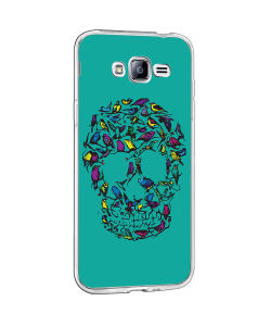 Bird Skull - Samsung Galaxy J3 Carcasa Transparenta Silicon
