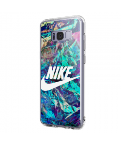 Nike Glitches - Samsung Galaxy S8 Plus Carcasa Transparenta Silicon