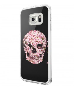 Cherry Blossom Skull - Samsung Galaxy S6 Edge Carcasa Silicon Premium
