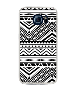 Tribal Black & White - Samsung Galaxy S6 Edge Plus Carcasa Silicon