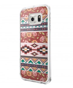 Floral Aztec - Samsung Galaxy S6 Carcasa Silicon