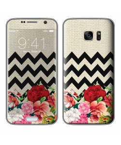 Floral Contrast - Samsung Galaxy S7 Skin
