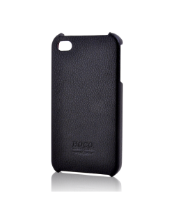 Hoco - iPhone 4/4S Carcasa Piele Neagra