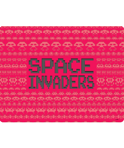 Space Invaders Red - Samsung Galaxy S4 Carcasa Transparenta Silicon