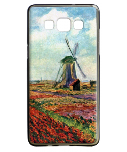Claude Monet - Fields of Tulip With The Rijnsburg Windmill - Samsung Galaxy A5 Carcasa Silicon