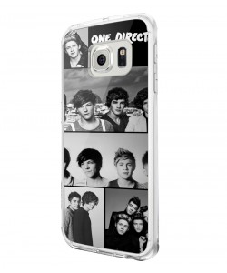 Black and White One Direction - Samsung Galaxy S6 Carcasa Silicon
