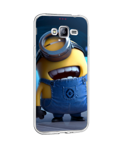 Funny Minions - Samsung Galaxy J3 Carcasa Transparenta Silicon