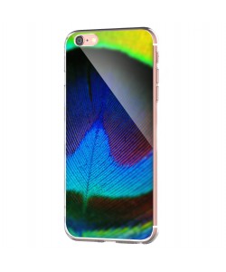 Peacock Feather - iPhone 6 Carcasa Transparenta Silicon