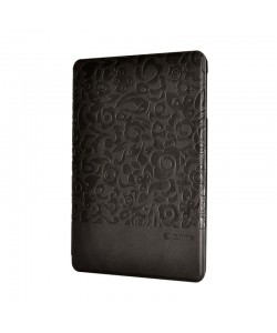 Husa Comma Charming Black (motiv floral embosat) - iPad Mini 4