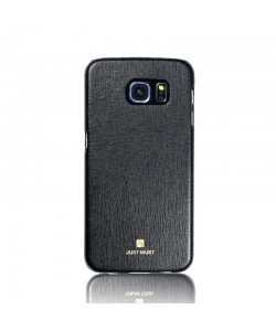 Just Must Supreme Black - Samsung Galaxy S6 Carcasa TPU + Piele Eco