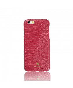 Just Must Croco Red - iPhone 6/6S Carcasa TPU + Piele Eco
