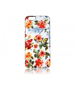 iKins Fabric Pattern Vintage Floral White - iPhone 6/6S Carcasa TPU