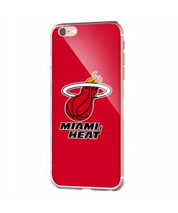Miami Heat - iPhone 6 Carcasa Transparenta Silicon