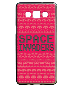 Space Invaders Red - Samsung Galaxy A5 Carcasa Silicon