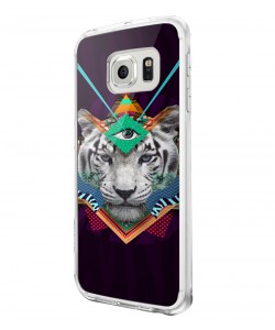 Eyes of the Tiger - Samsung Galaxy S6 Carcasa Plastic Premium 