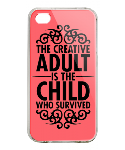 Creative Child - iPhone 4/4S Carcasa Alba/Transparenta Plastic