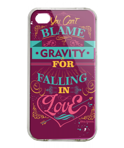 Falling in Love - iPhone 4/4S Carcasa Alba/Transparenta Plastic