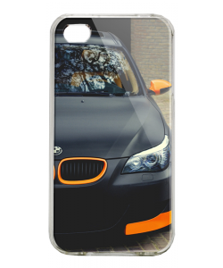 BMW - iPhone 4/4S Carcasa Alba/Transparenta Plastic