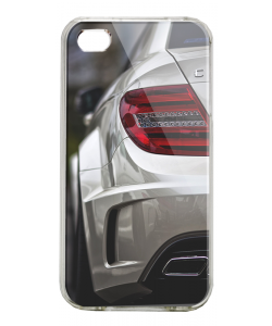 Mercedes C63 - iPhone 4/4S Carcasa Alba/Transparenta Plastic