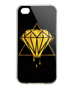 Diamond - iPhone 4/4S Carcasa Alba/Transparenta Plastic